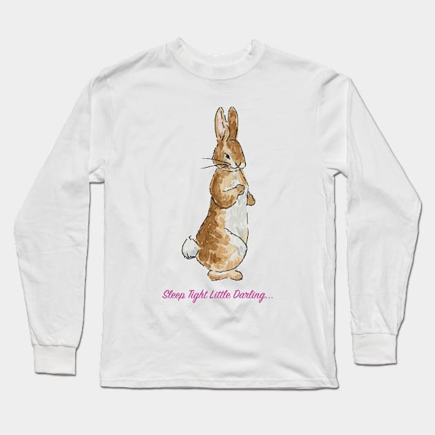 sleep Tight Little Darling Long Sleeve T-Shirt by KatieWellsIllustration1